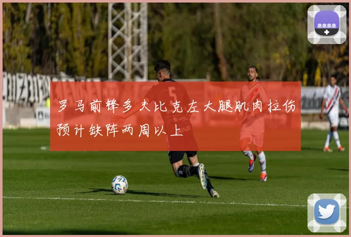 罗马前锋多夫比克左大腿肌肉拉伤预计缺阵两周以上